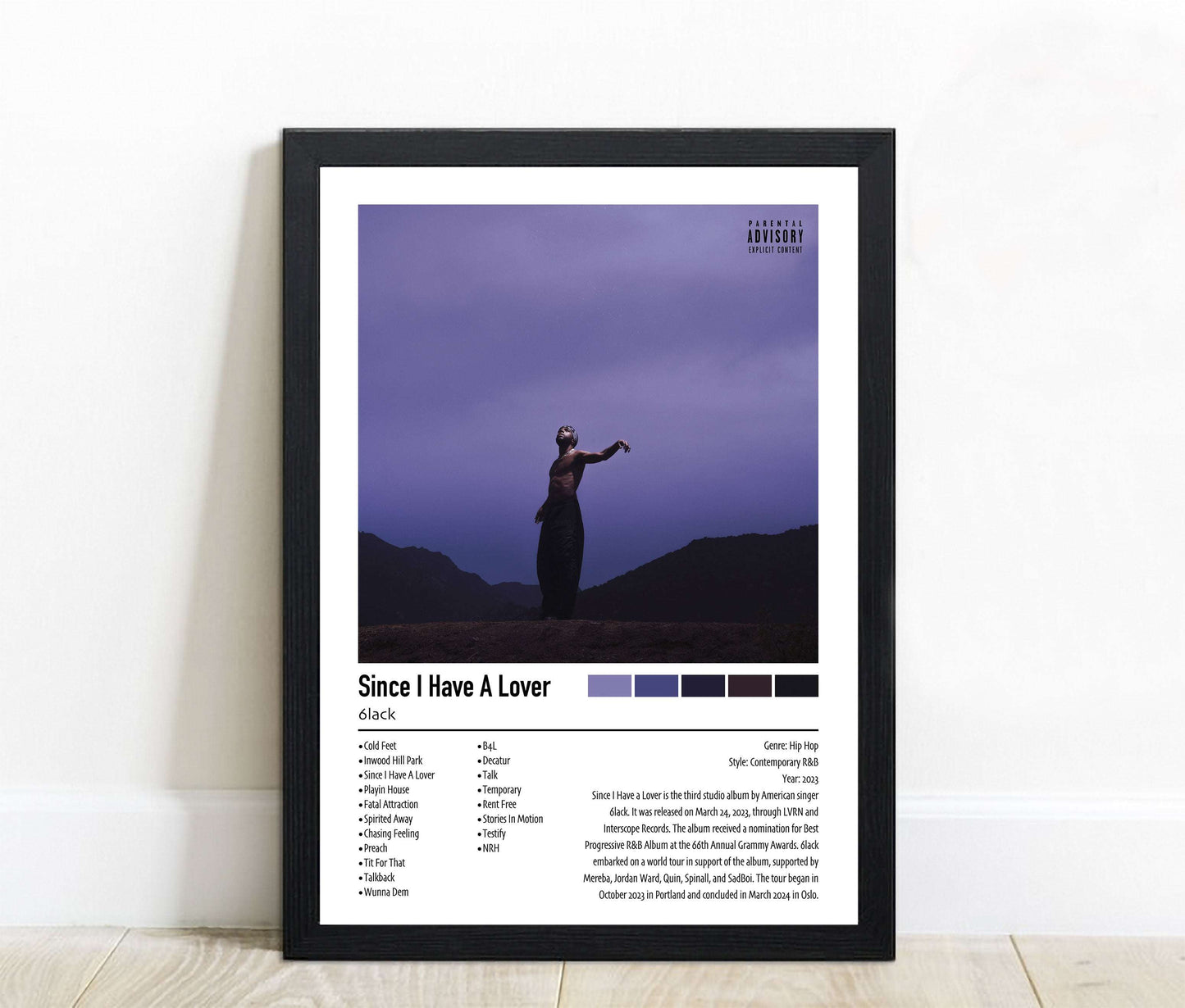 6lack | Since I Have A Lover | Custom Album Cover Poster Print