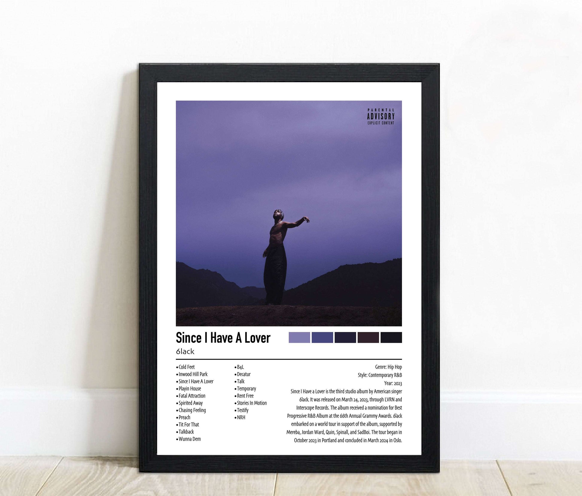 6lack | Since I Have A Lover | Custom Album Cover Poster Print