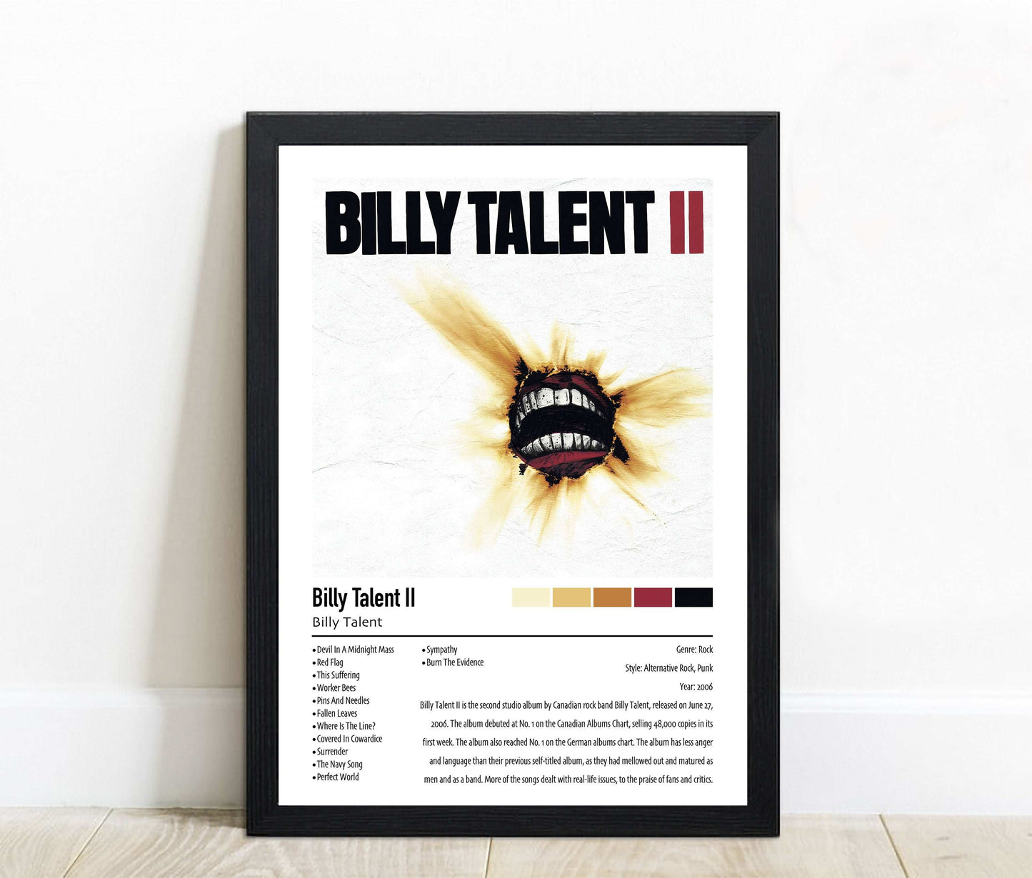 Billy Talent | Billy Talent Il | Custom Album Cover Poster Print