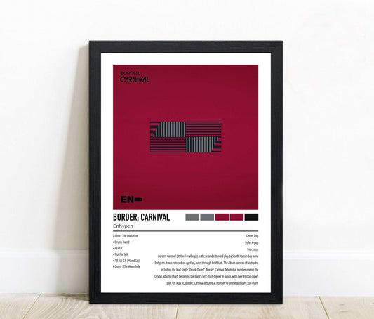 Enhypen | BORDER: CARNIVAL | Custom Album Cover Poster Print