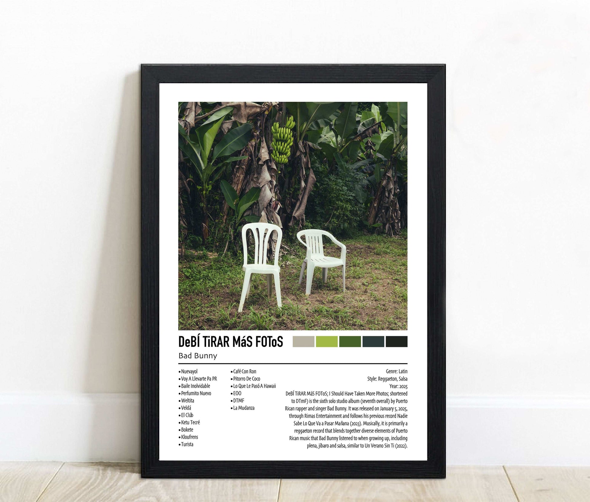 Bad Bunny | DeBi TiRAR MáS FOTOS | Custom Album Cover Poster Print