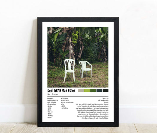 Bad Bunny | DeBi TiRAR MáS FOTOS | Custom Album Cover Poster Print