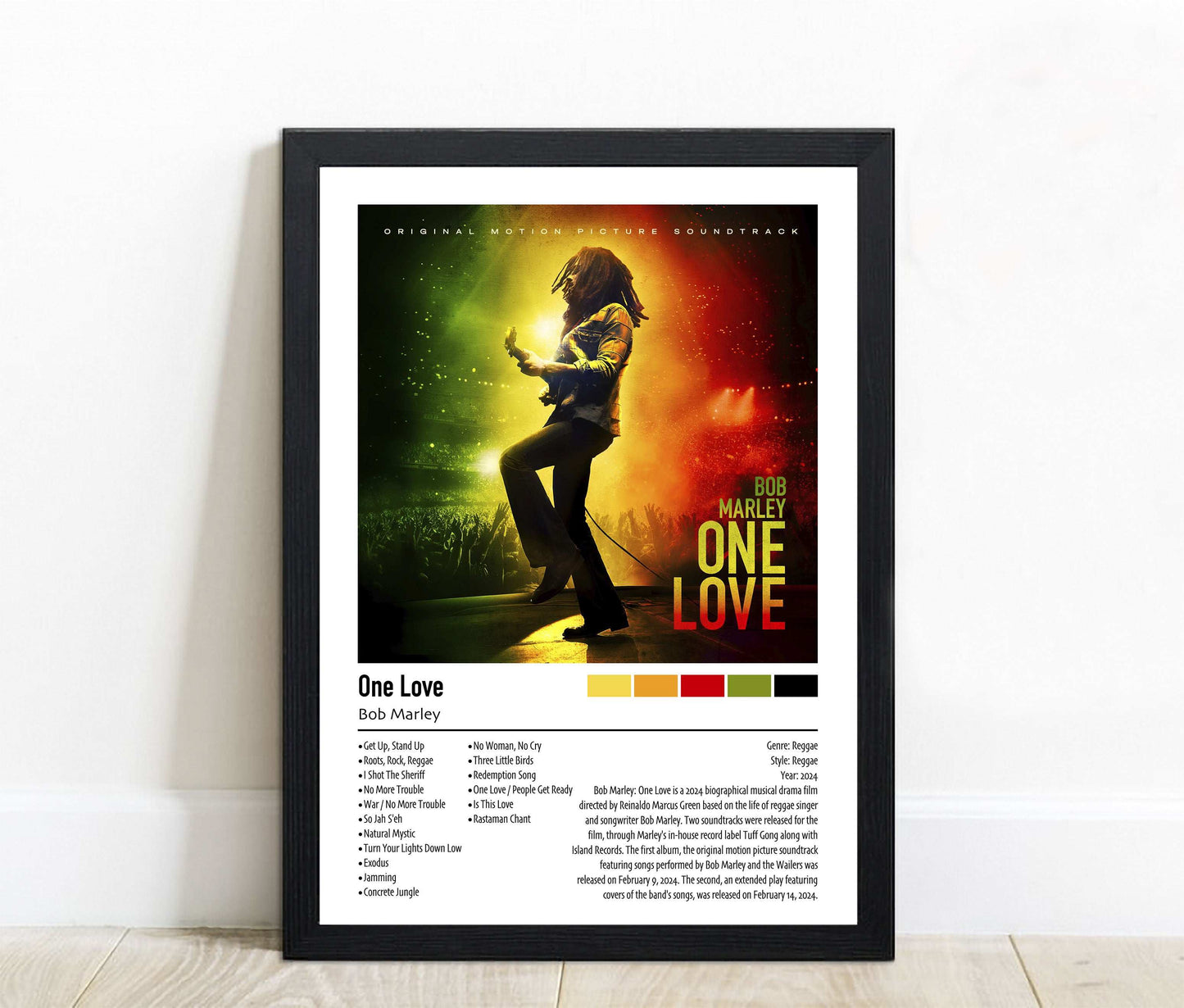 Bob Marley | One Love Soundtrack | Custom Album Cover Poster Print