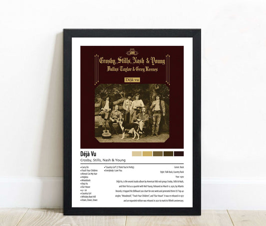 Crosby, Stills, Nash & Young | Déjà Vu | Custom Album Cover Poster Print