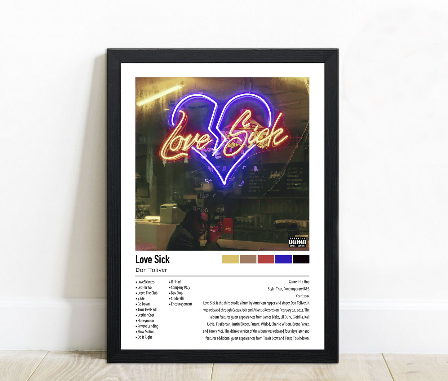 Don Toliver | Love Sick | Custom Album Cover Poster Print