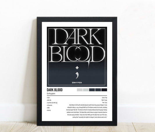 Enyhpen | DARK BLOOD | Custom Album Cover Poster Print