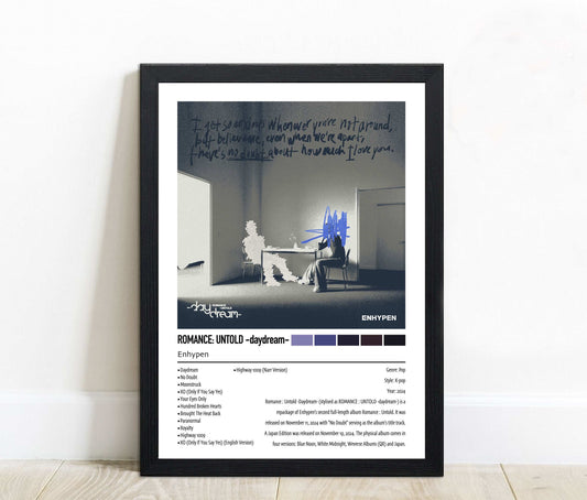 Enhypen | ROMANCE: UNTOLD -daydream- | Custom Album Cover Poster Print
