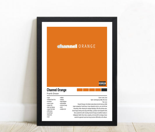 Frank Ocean | Channel Orange | Custom Album Cover Poster Print