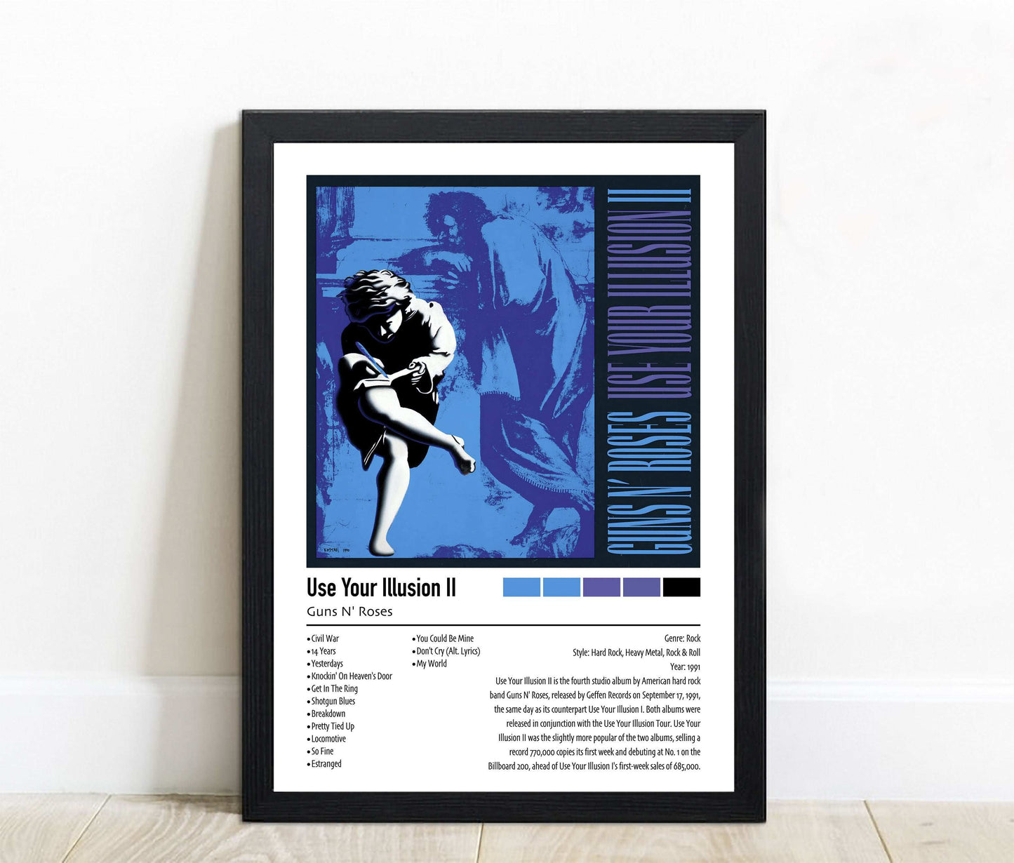 Guns N' Roses | Use Your Illusion II | Custom Album Cover Poster Print