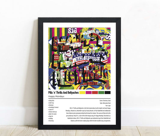 Happy Mondays | Pills 'n' Thrills And Bellyaches | Custom Album Cover Poster Print