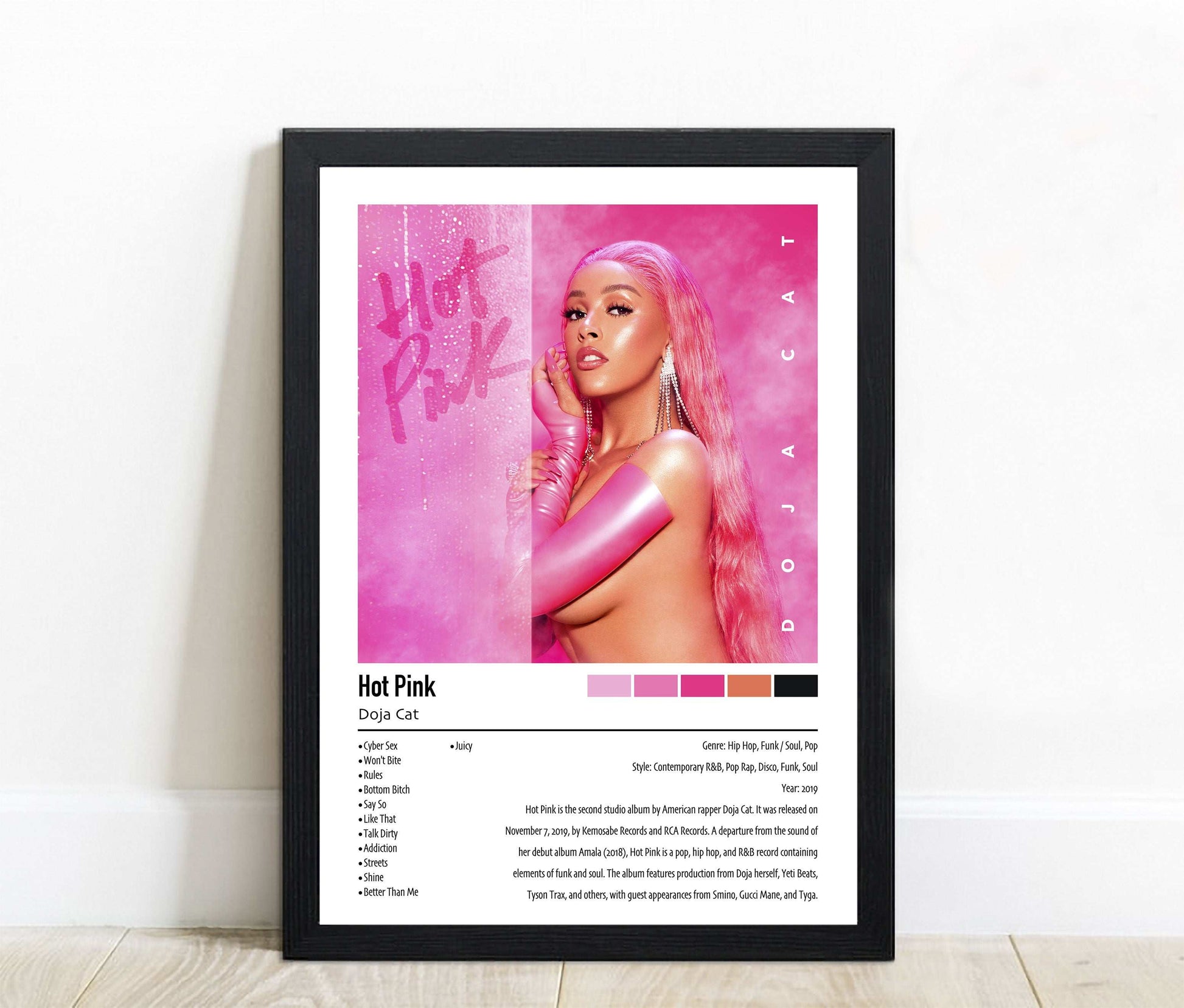 Doja Cat | Hot Pink | Custom Album Cover Poster Print