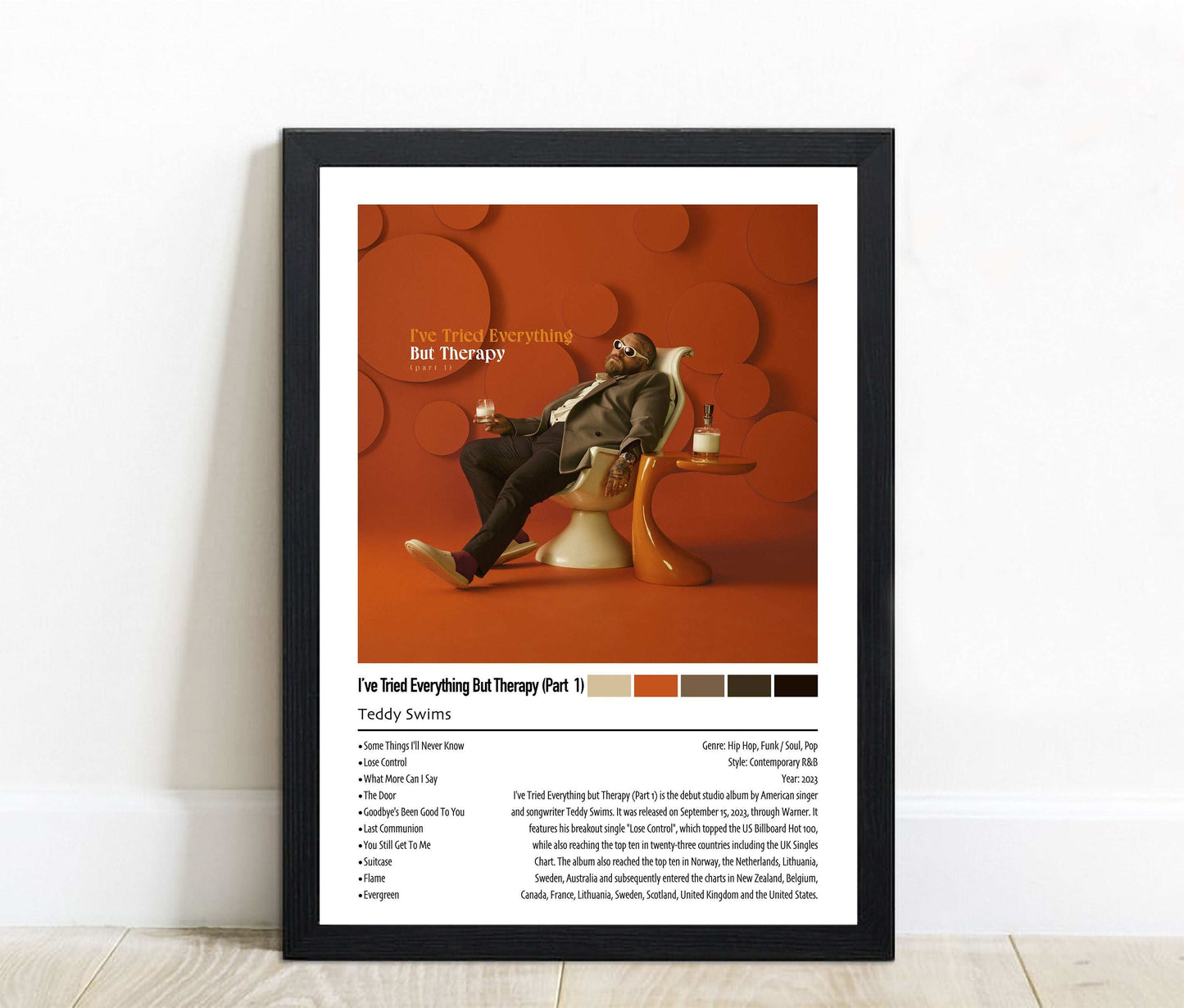 Teddy Swims | I've Tried Everything But Therapy (Part 1) | Custom Album Cover Poster Print