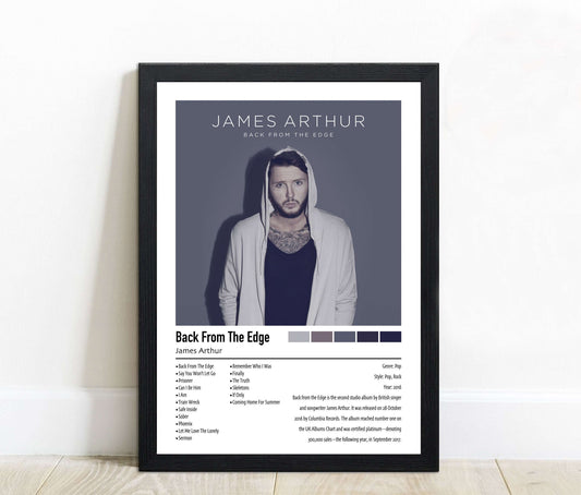 James Arthur | Back From The Edge | Custom Album Cover Poster Print
