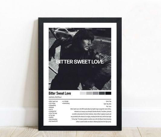 James Arthur | Bitter Sweet Love | Custom Album Cover Poster Print