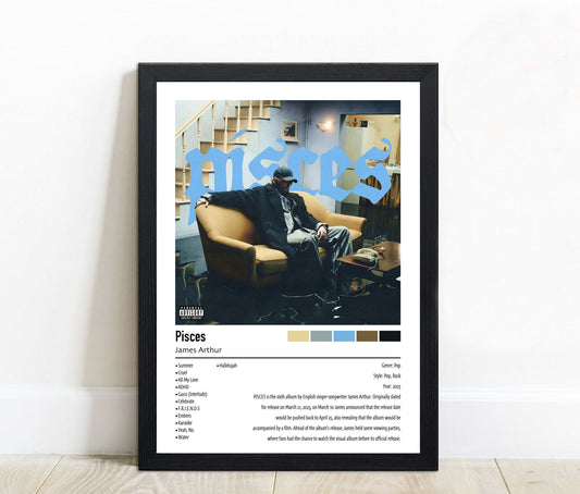 James Arthur | Pisces | Custom Album Cover Poster Print