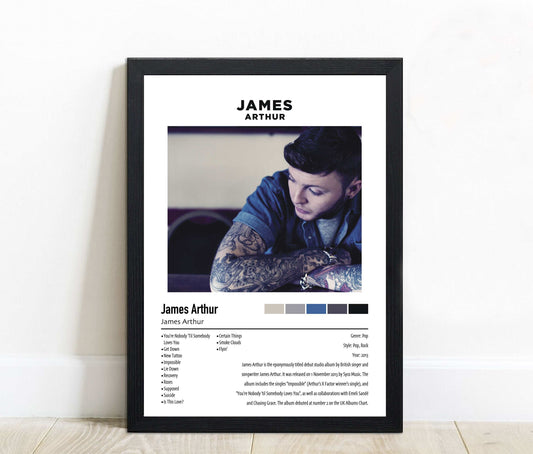 James Arthur | James Arthur | Custom Album Cover Poster Print