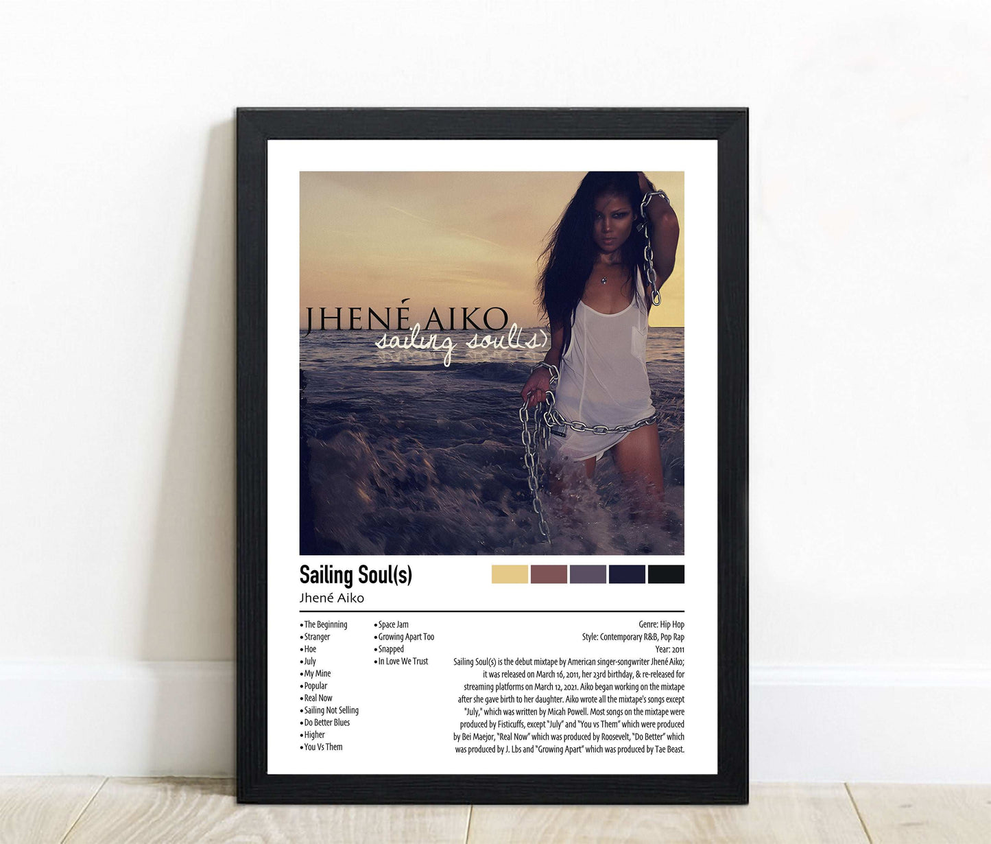 Jhené Aiko | Sailing Soul(s) | Custom Album Cover Poster Print