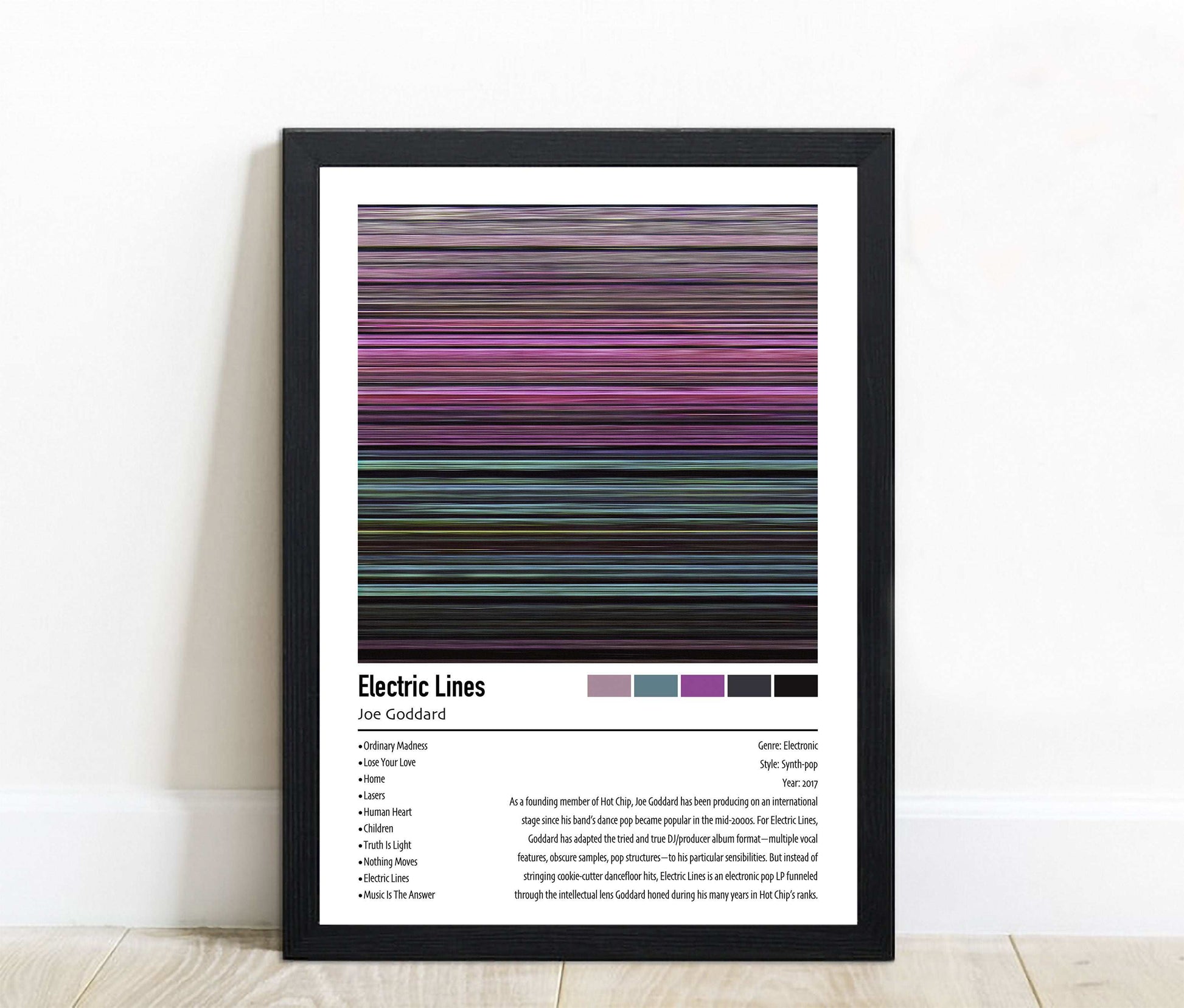 Joe Goddard | Electric Lines | Custom Album Cover Poster Print