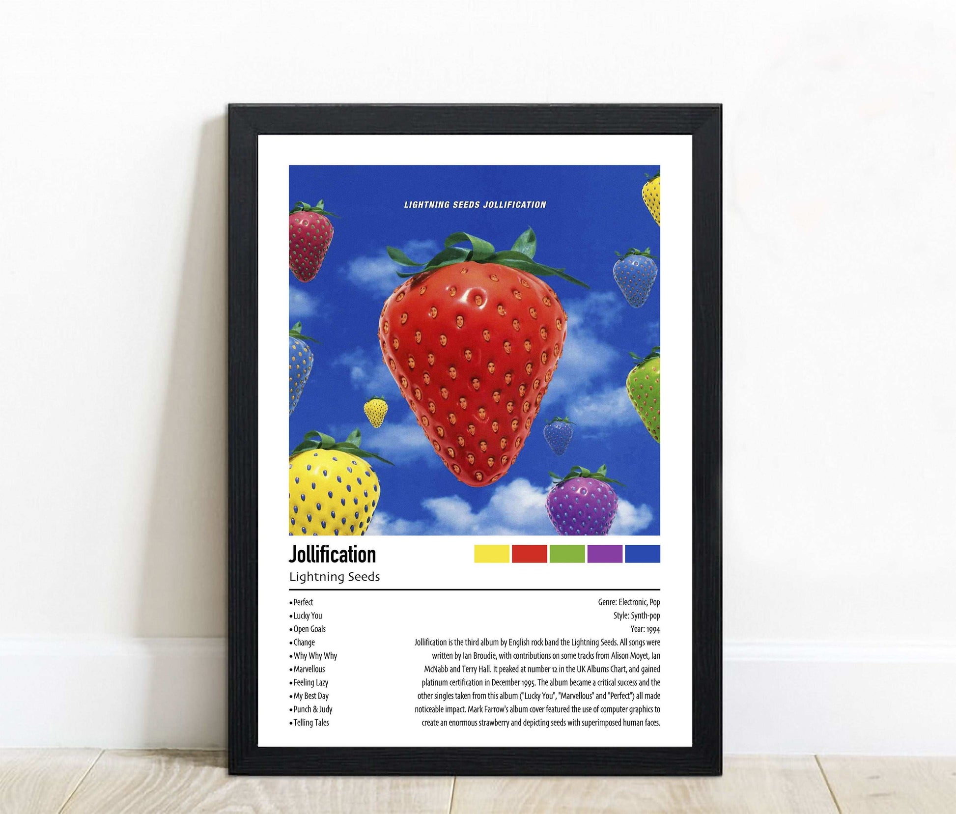 Lightning Seeds | Jollification | Custom Album Cover Poster Print