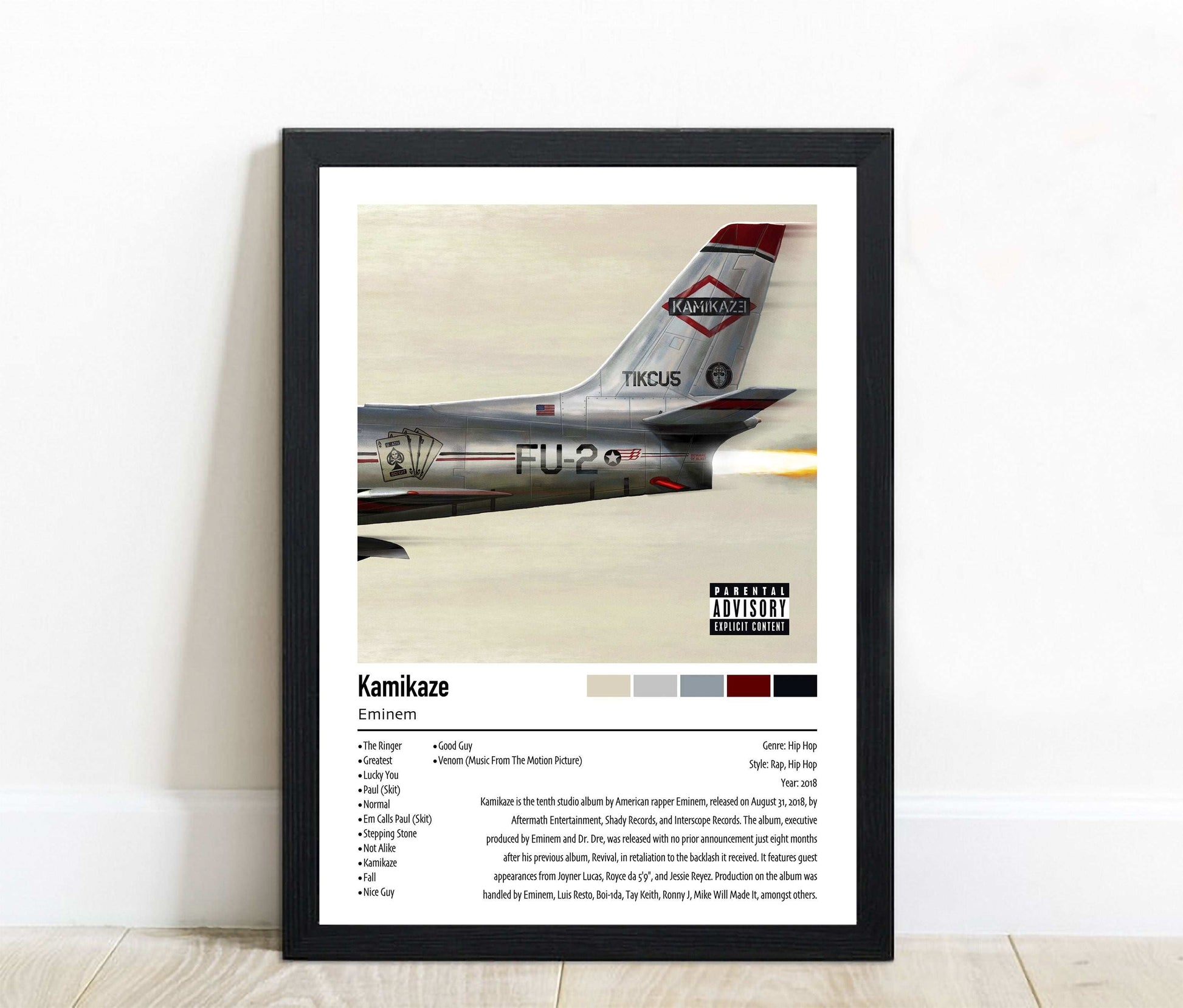 Eminem | Kamikaze | Custom Album Cover Poster Print