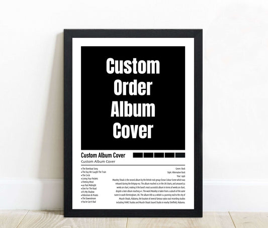 Custom Order Album Cover Poster Print