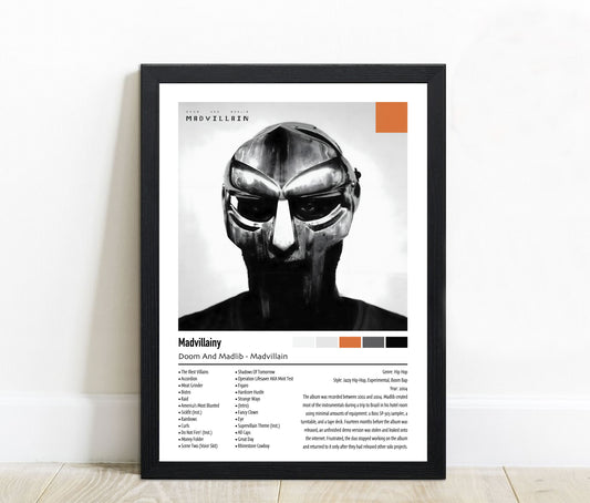 Madvillainy | Doom And Madlib - Madvillain | Custom Album Cover Poster Print
