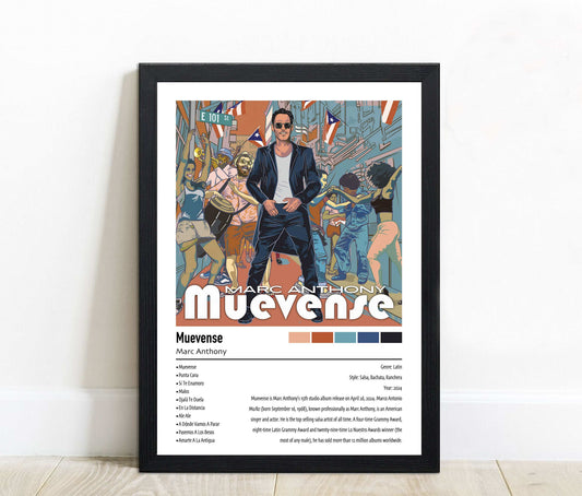 Marc Anthony | Muevense | Custom Album Cover Poster Print