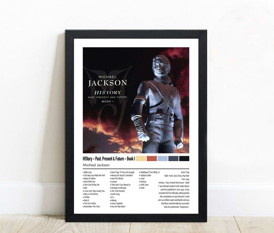 Michael Jackson | HIStory - Past Present & Future - Book I | Custom Album Cover Poster Print