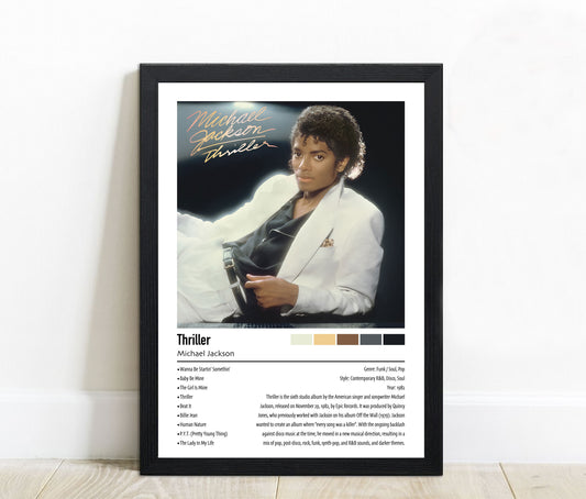 Micheal Jackson | Thriller | Custom Album Cover Poster Print