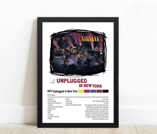 Nirvana | MTV Unplugged in New York | Custom Album Cover Poster Print