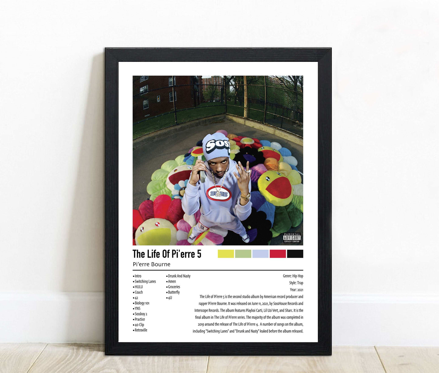 Pi'erre Bourne | The Life Of Pi'erre 5 | Custom Album Cover Poster Print