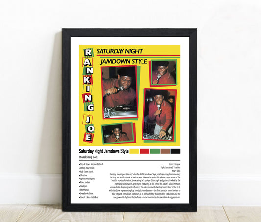 Ranking Joe | Saturday Night Jamdown Style | Custom Album Cover Poster Print