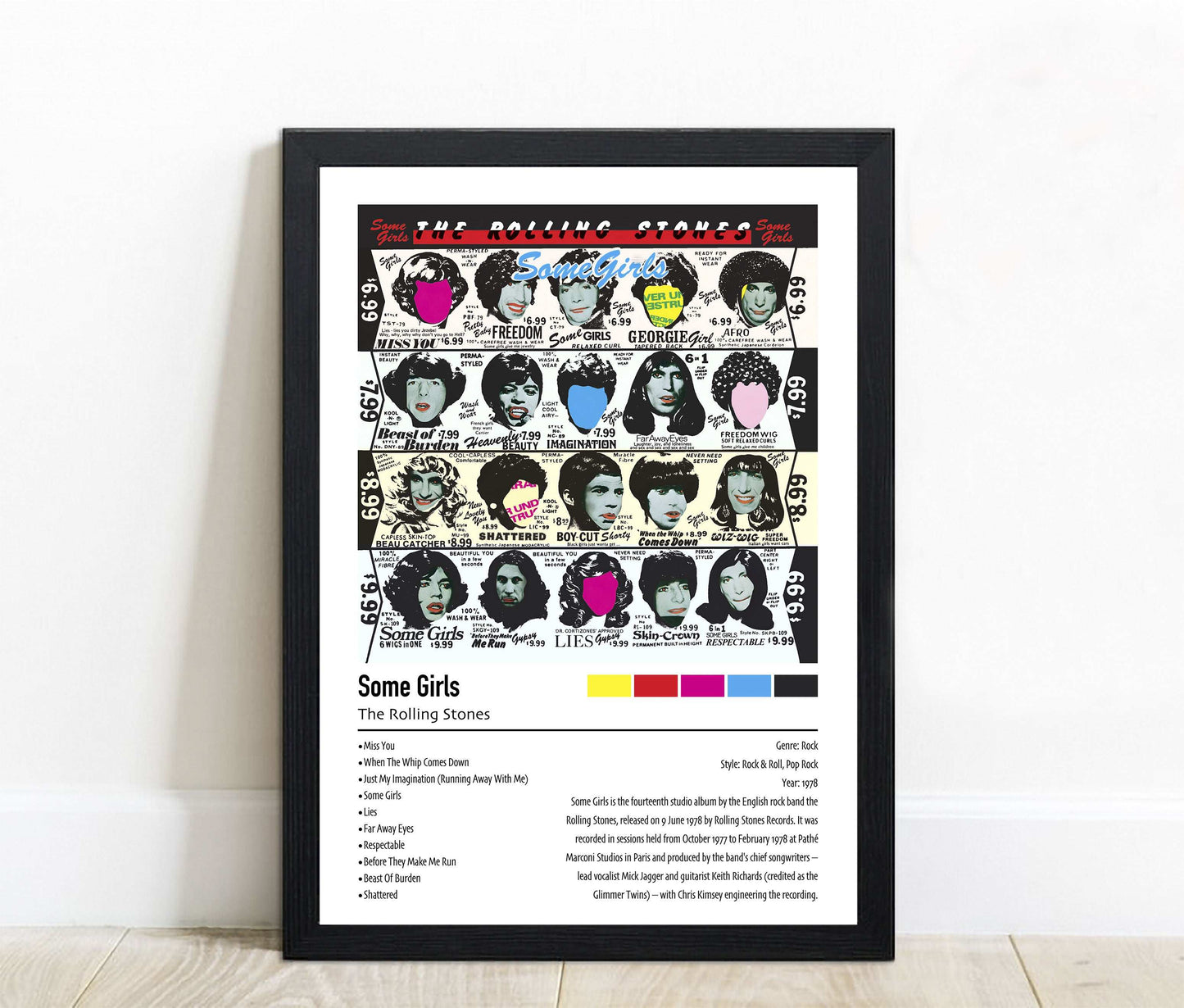 The Rolling Stones | Some Girls | Custom Album Cover Poster Print