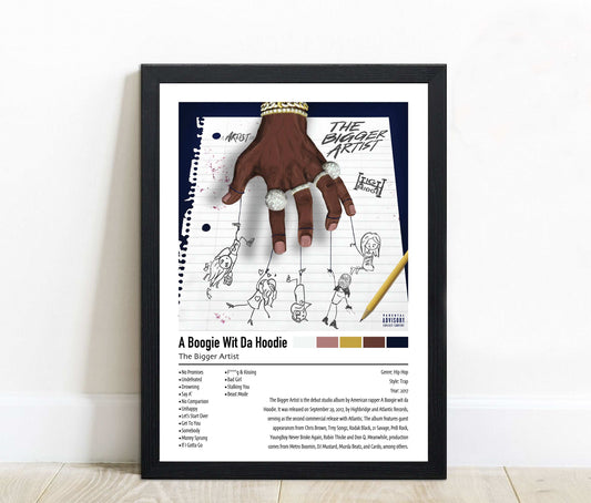 A Boogie Wit Da Hoodie | The Bigger Artist | Custom Album Cover Poster Print