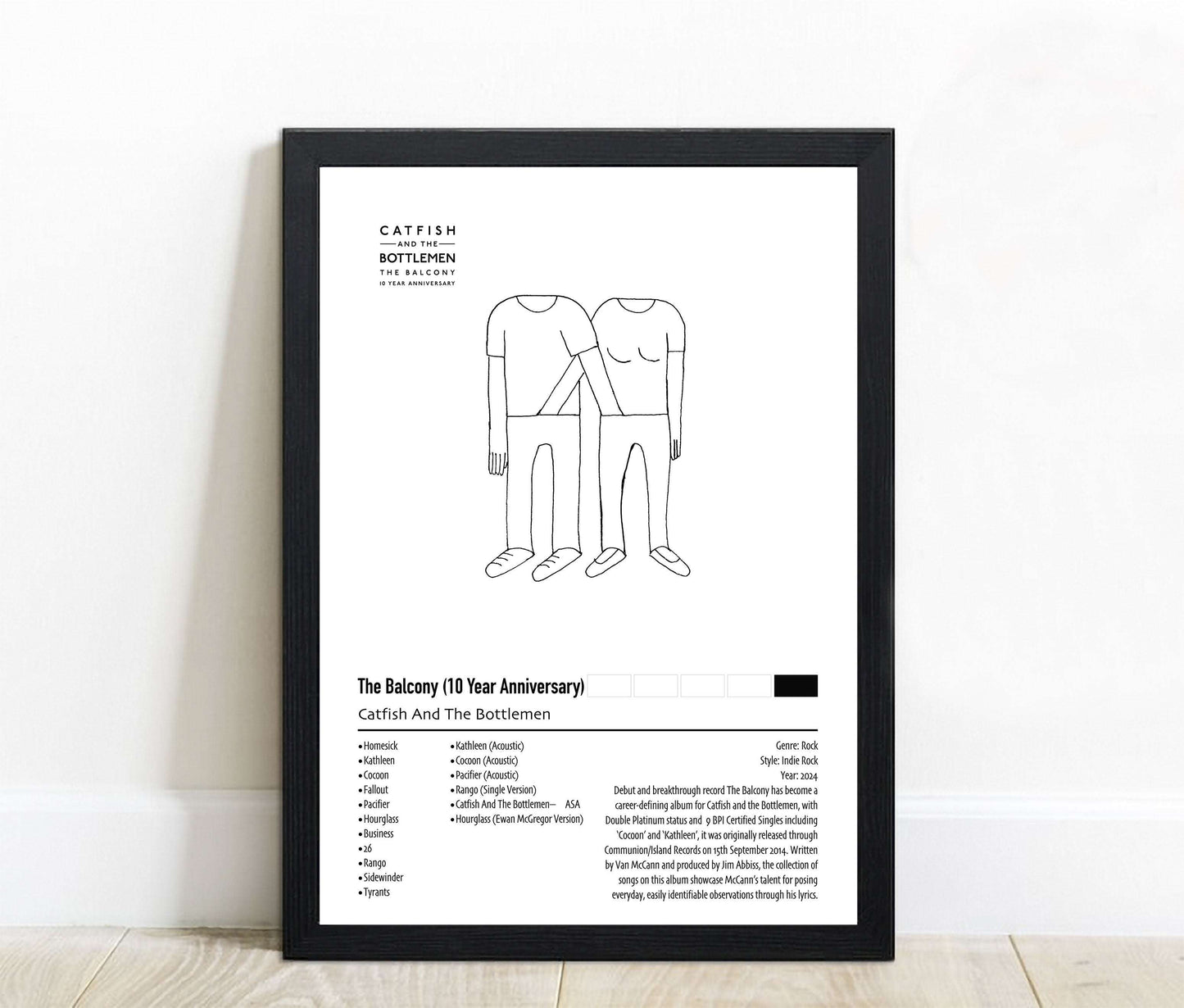 Catfish And The Bottlemen | The Balcony (10 Year Anniversary) | Custom Album Cover Poster Print