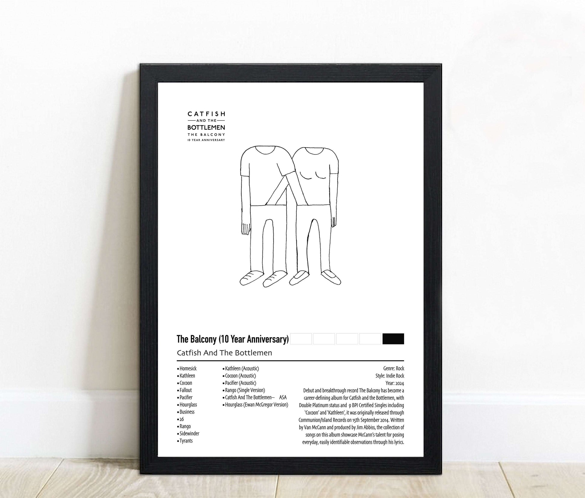 Catfish And The Bottlemen | The Balcony (10 Year Anniversary) | Custom Album Cover Poster Print