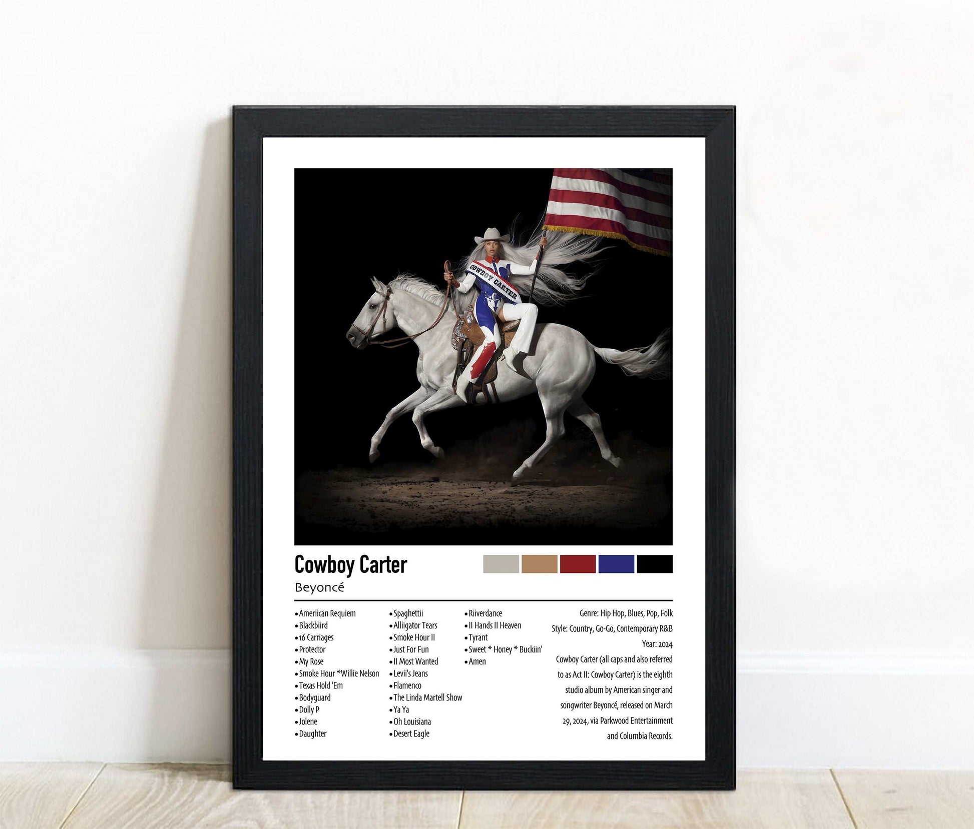 Beyoncé | Cowboy Carter | Custom Album Cover Poster Print