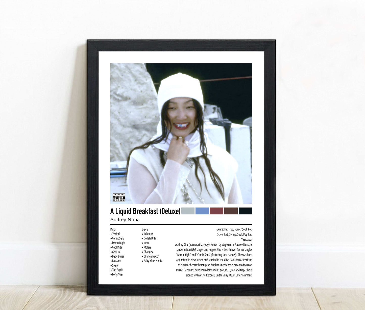 Audrey Nuna | A Liquid Breakfast (Deluxe) | Custom Album Cover Poster Print