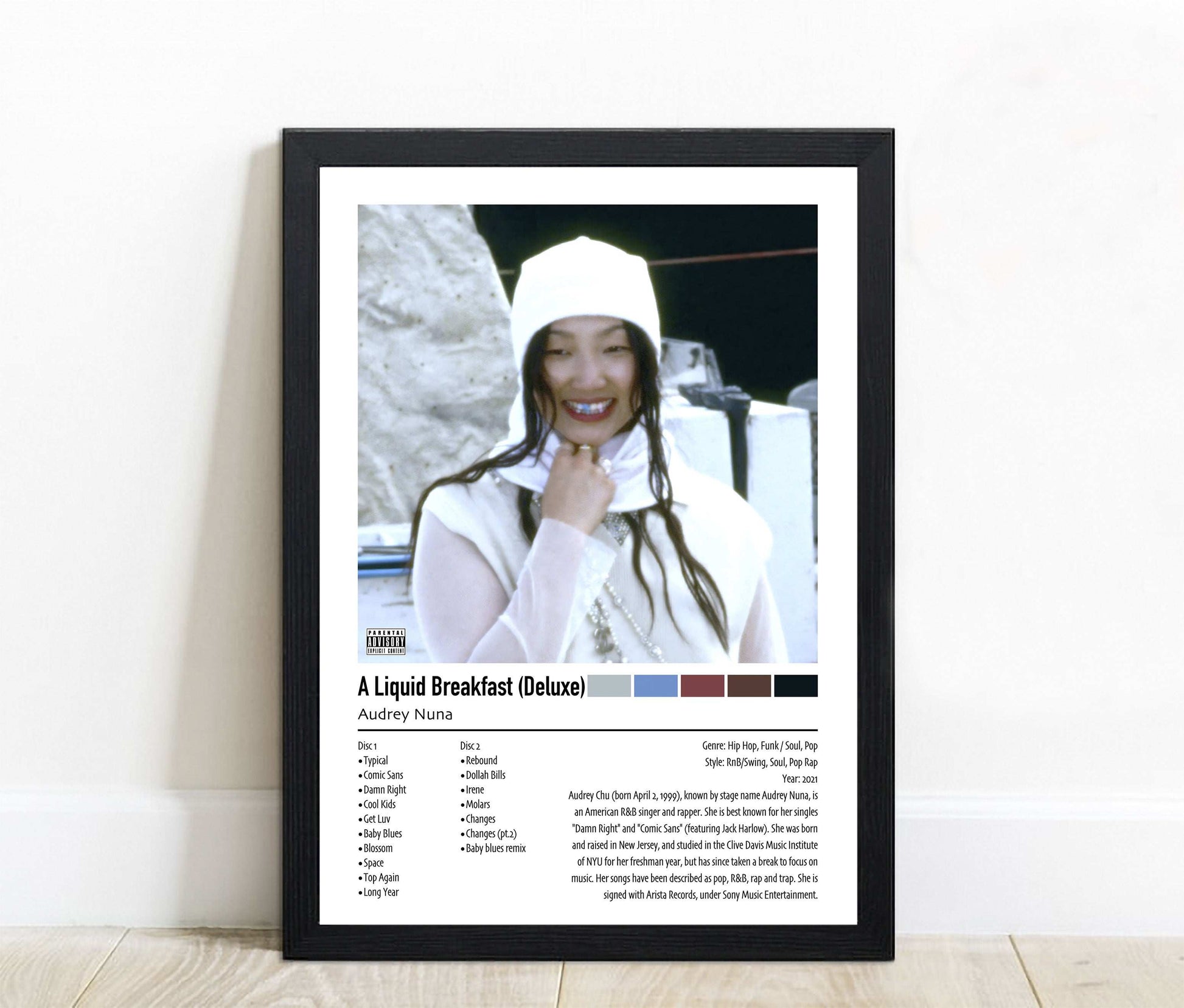 Audrey Nuna | A Liquid Breakfast (Deluxe) | Custom Album Cover Poster Print