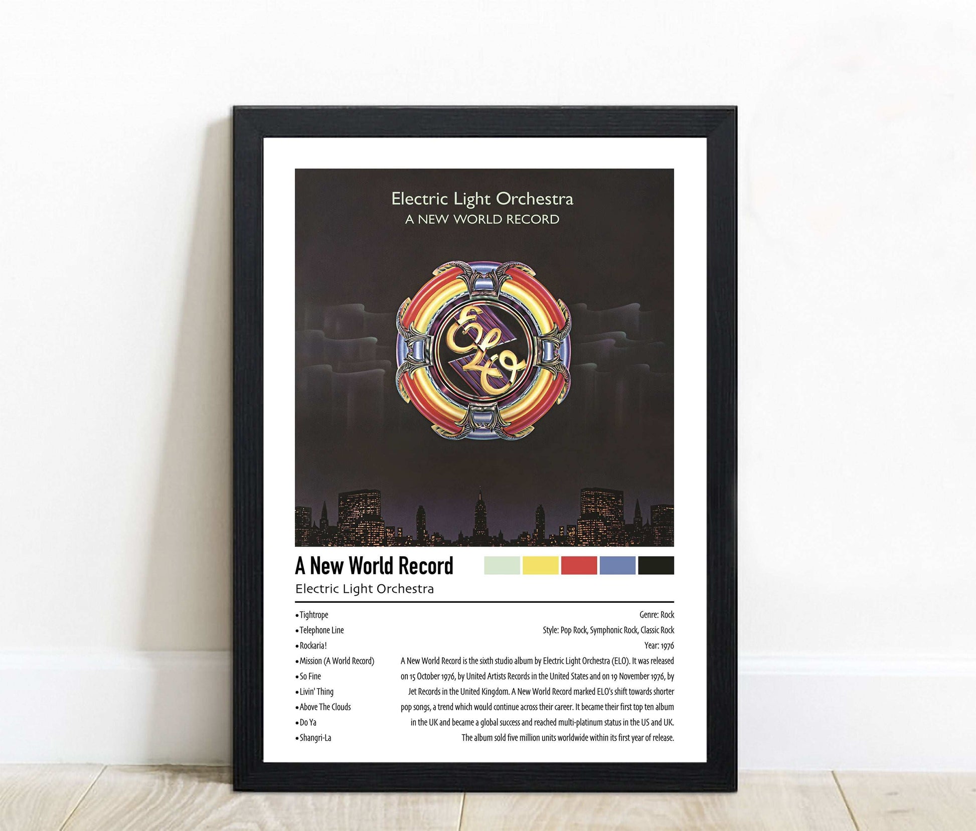Electric Light Orchestra | A New World Record | Custom Album Cover Poster Print