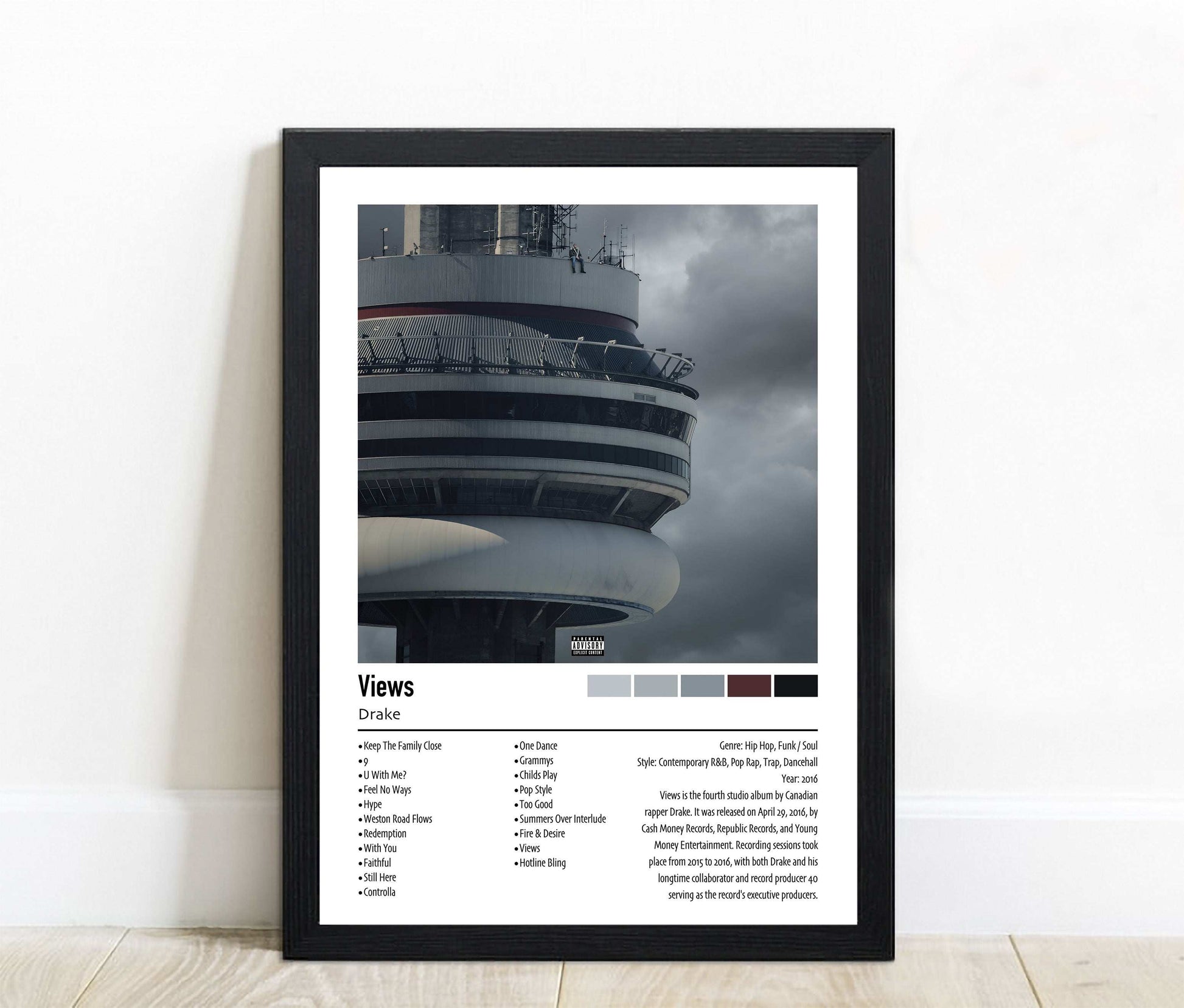 Drake | Views | Custom Album Cover Poster Print
