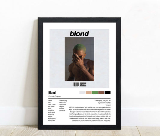 Frank Ocean | Blond | Custom Album Cover Poster Print