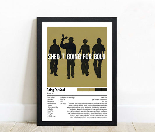 Shed 7 | Going For Gold | Custom Album Cover Poster Print