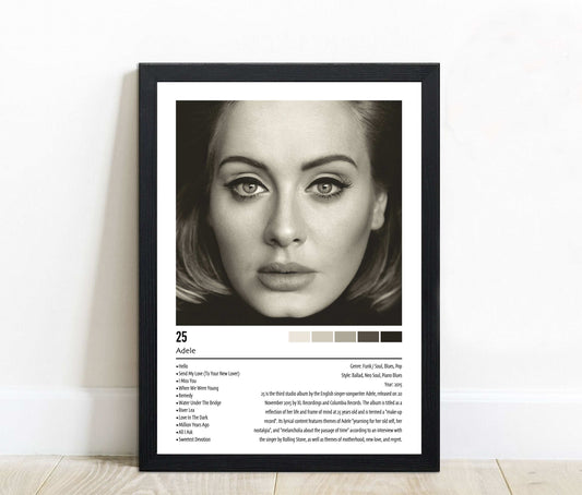 Adele | 25 | Custom Album Cover Poster Print