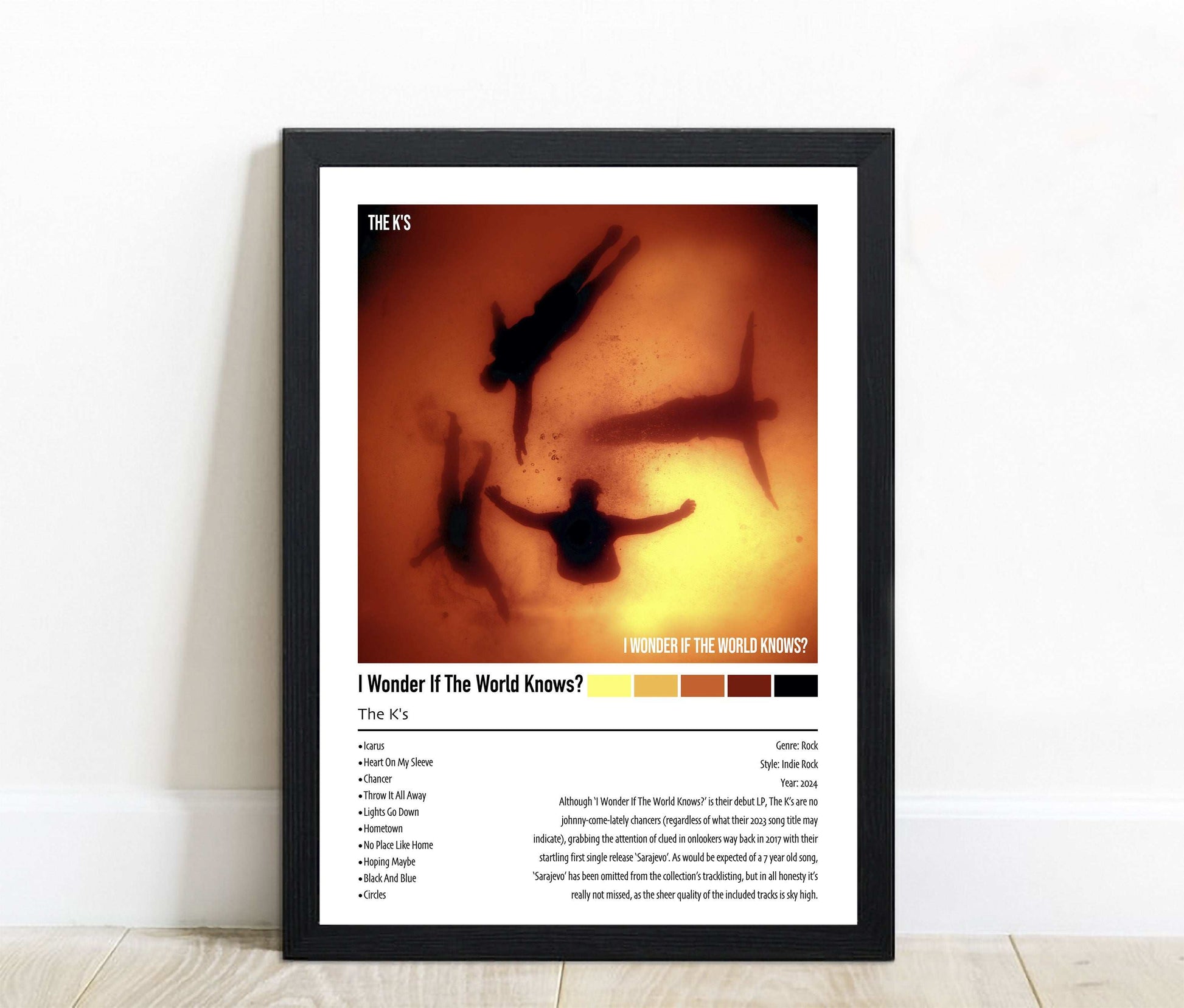 The K's | I Wonder If The World Knows? | Custom Album Cover Poster Print