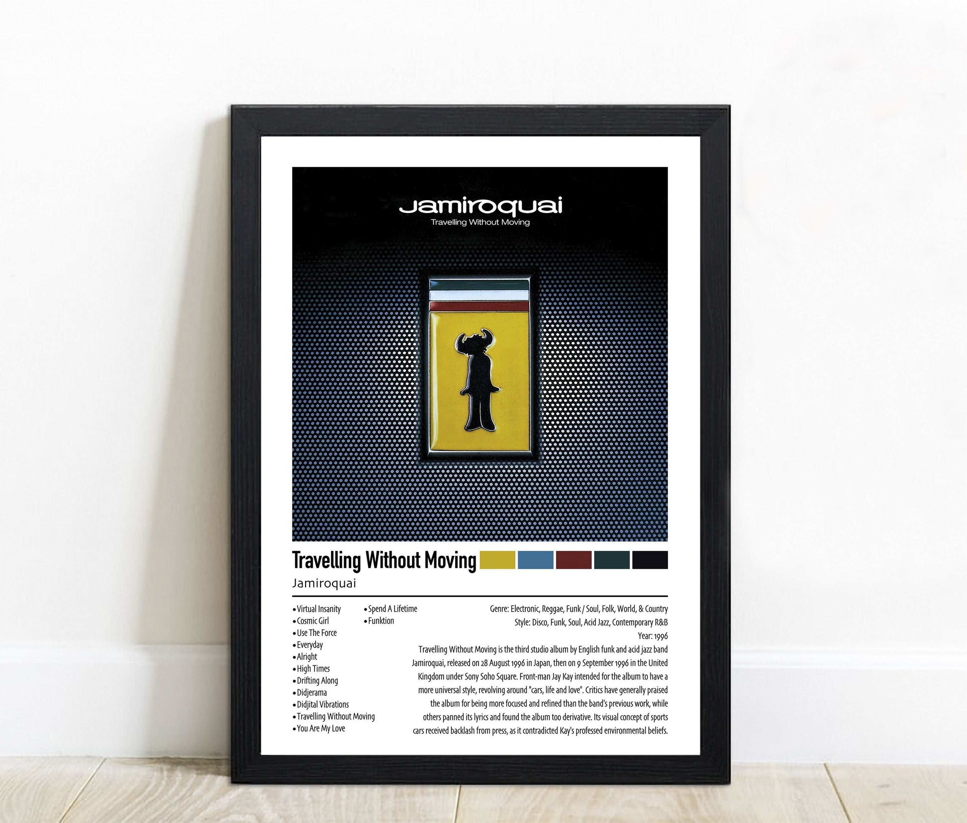 Jamiroquai | Travelling Without Moving | Custom Album Cover Poster Print
