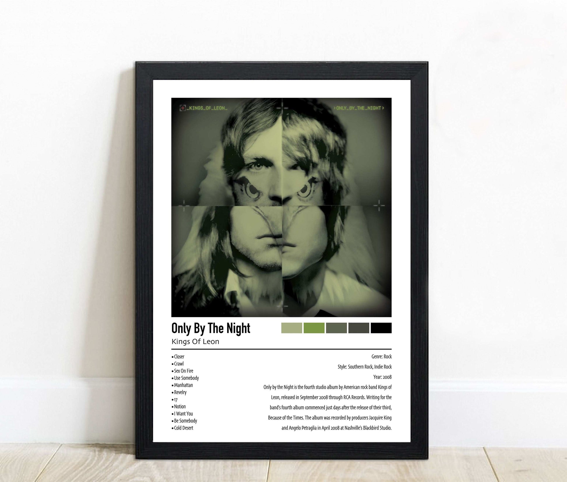 Kings Of Leon | Only By The Night | Custom Album Cover Poster Print