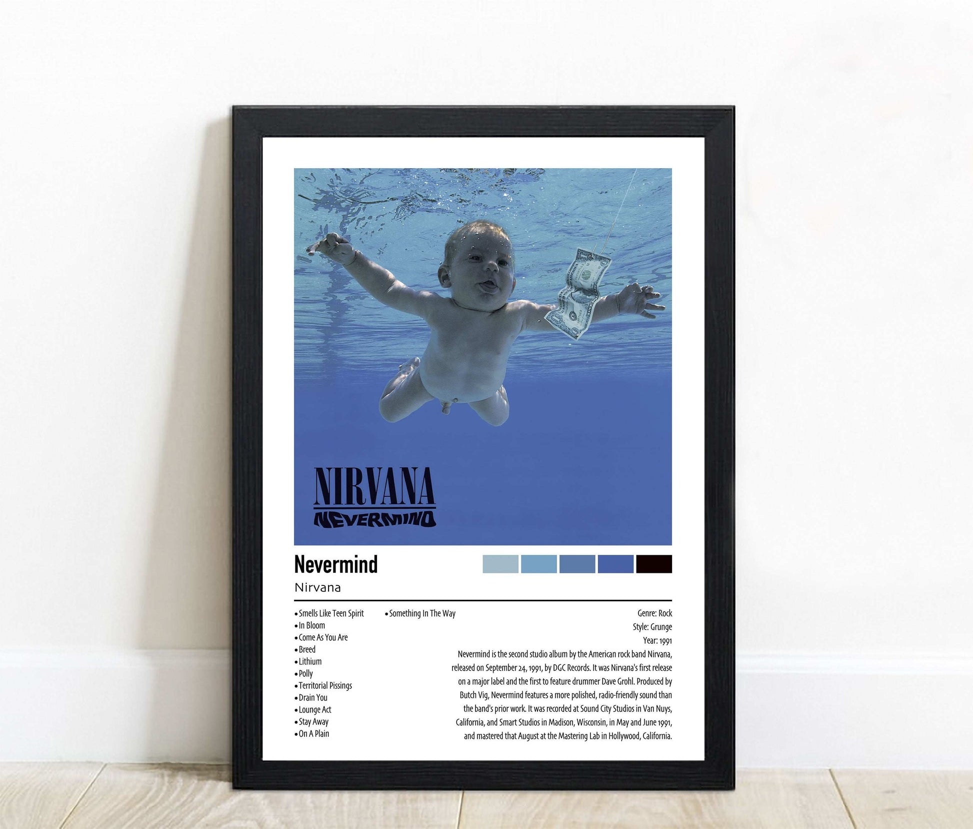 Nirvana | Nevermind | Custom Album Cover Poster Print