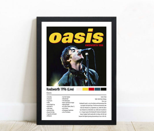 Oasis | Knebworth 1996 (Live) | Custom Album Cover Poster Print