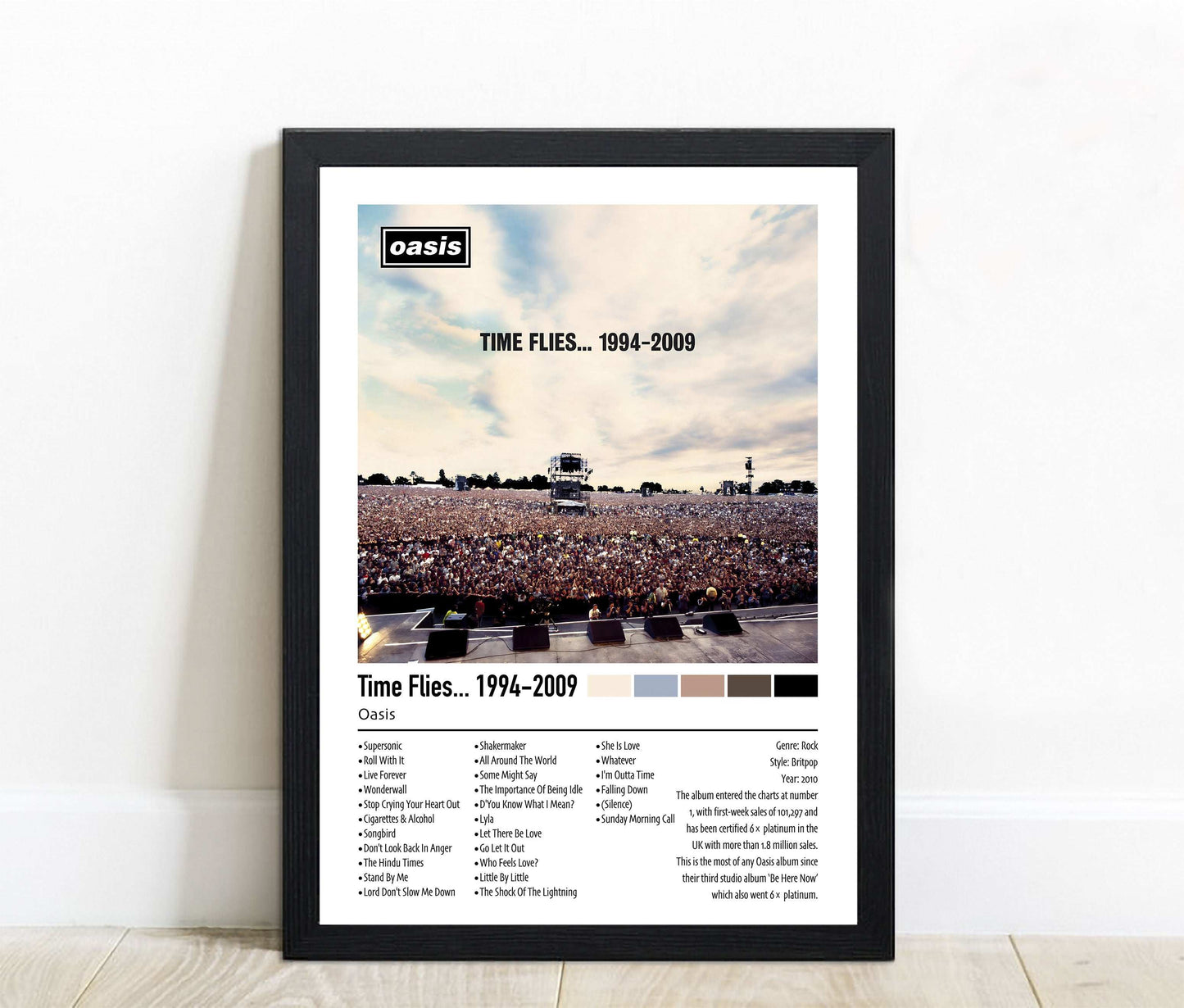 Oasis | Time Flies... 1994-2009 | Custom Album Cover Poster Print